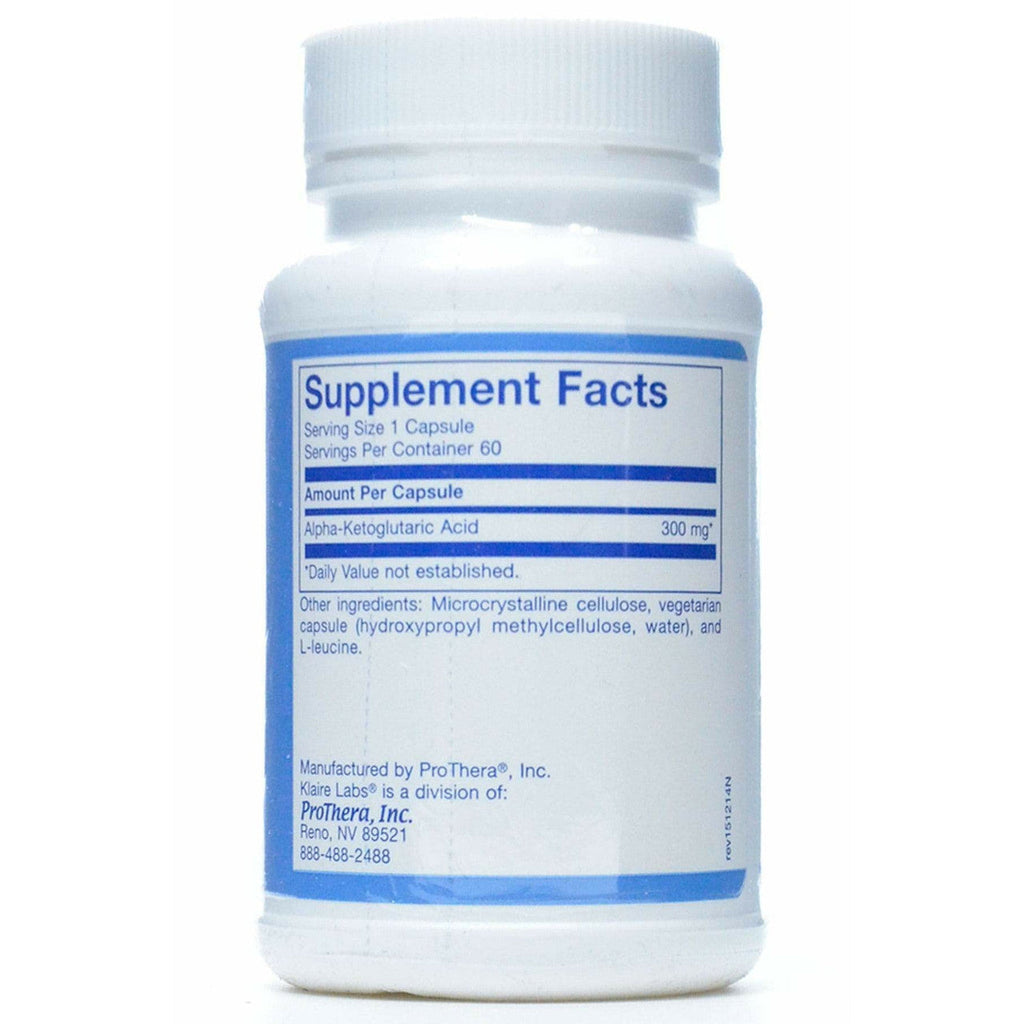 Klaire Labs Alpha-Ketoglutaric Acid 300mg 60 Vcaps