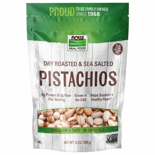 Now Real Food Pistachios Roasted & Salted 12oz - 7021