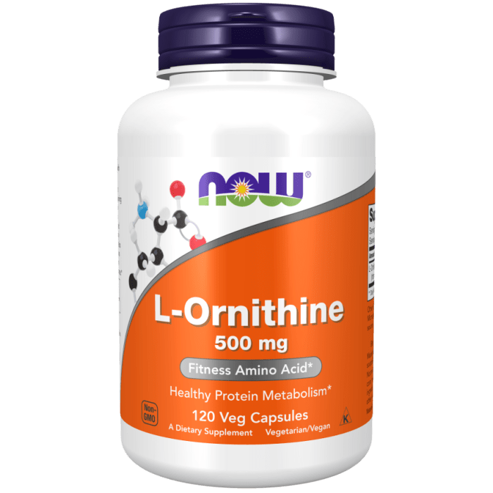 Now Foods L-Ornithine 500 mg 120 Vcaps - 0122