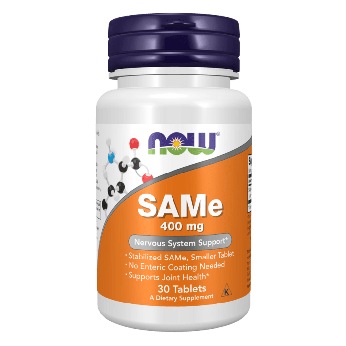 Now Foods SAMe 400 mg 30 Tablets - 0139