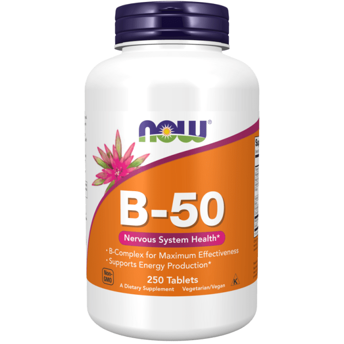 Now Foods Vitamin B-50 250 Tablets - 0428