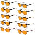 10 Pack Orange Lens Cat Eye Blue Light Blocking Reading Glasses DS9111