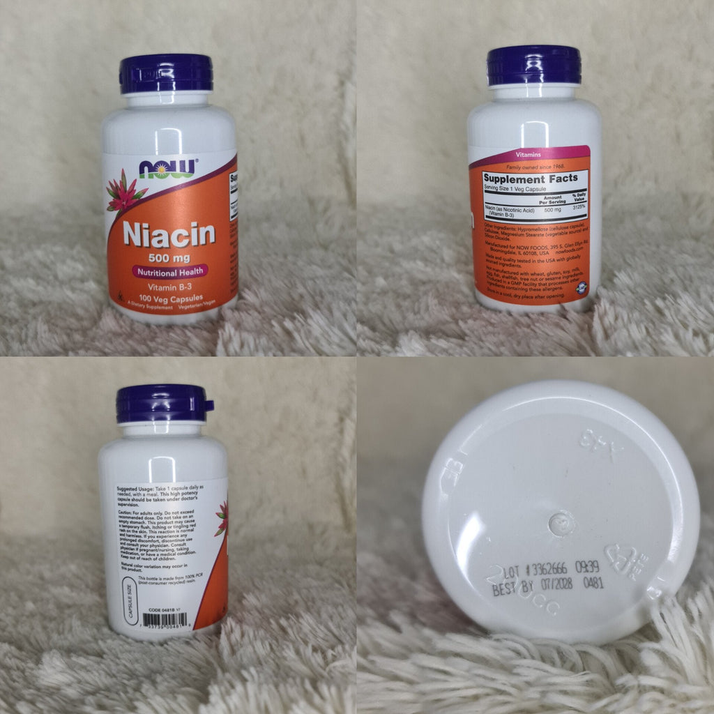 Now Foods Niacin 500 mg 100 Capsules - 0481 - 2 Pack