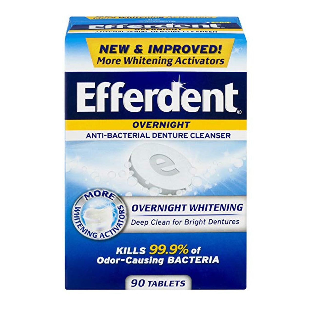 Efferdent PM Overnight Anti-Bacterial Denture Cleanser Tablets