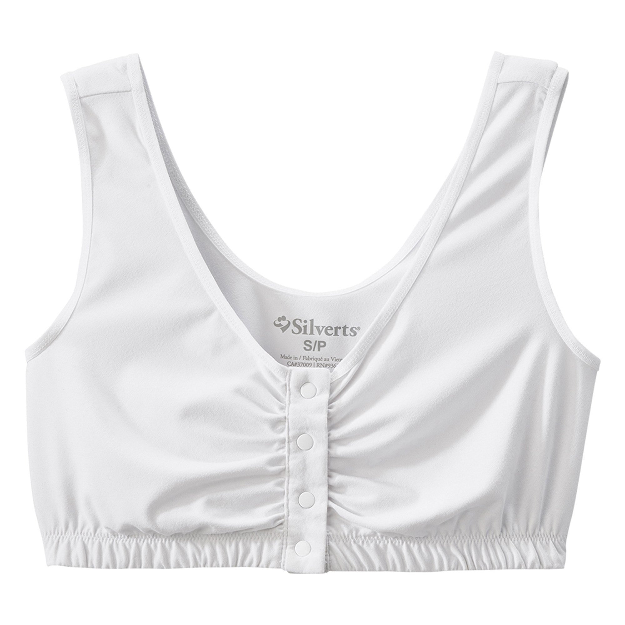 Silverts Adaptive Front Closure Bra - White, Medium