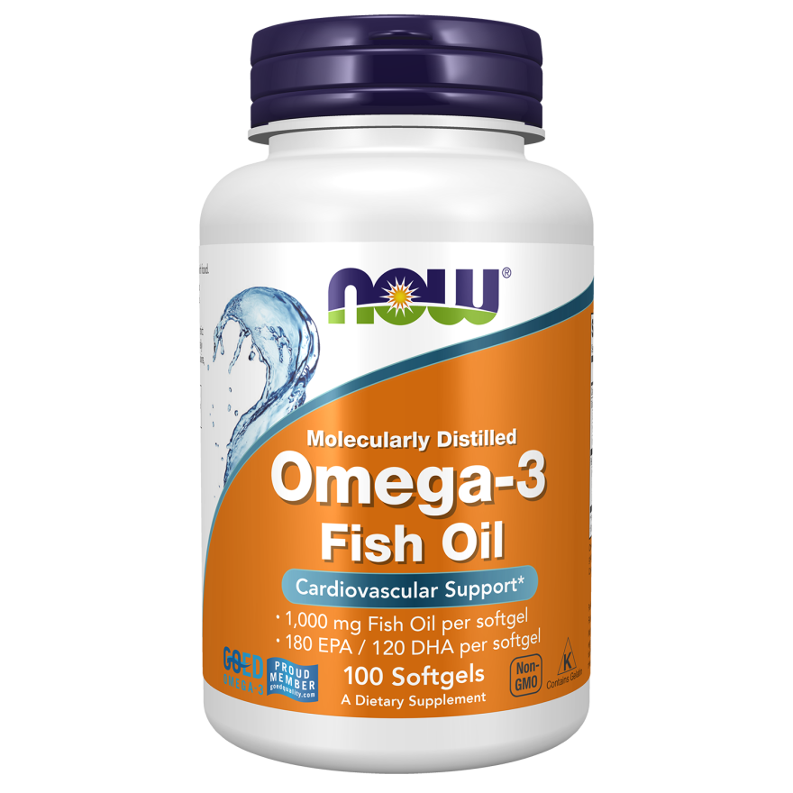 Now Foods Omega-3, Molecularly Distilled 100 Softgels - 1650