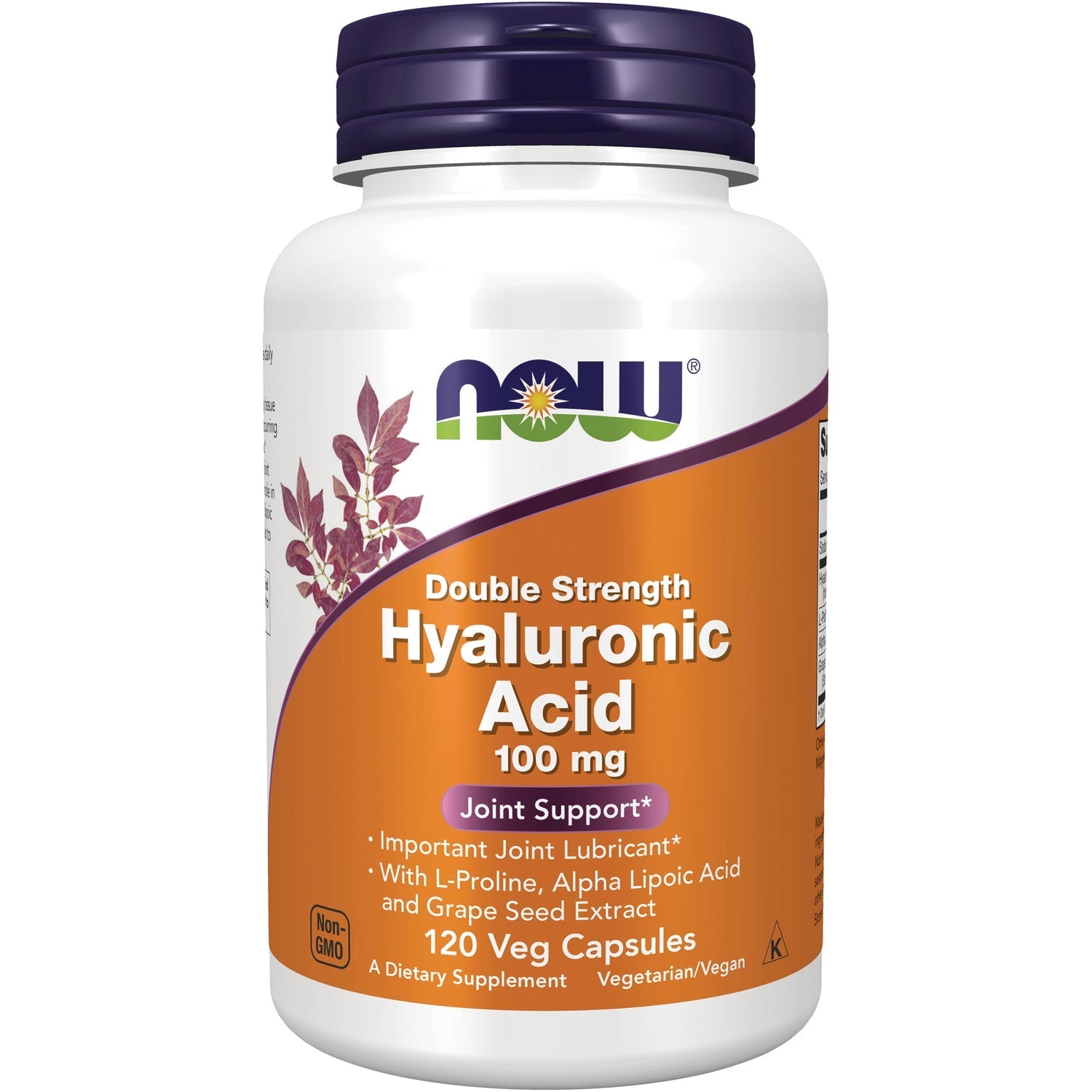 Now Foods Hyaluronic Acid Double Strength 100 mg 120 Vcaps - 3151 - 2 Pack