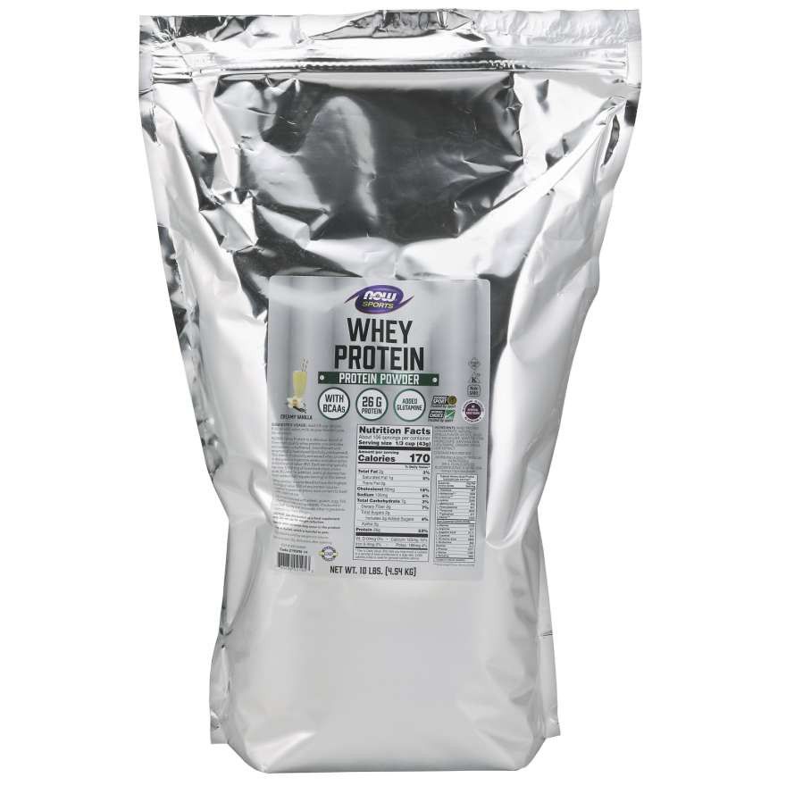 Now Sports Whey Protein Creamy Vanilla Powder 10 Pounds - 2195