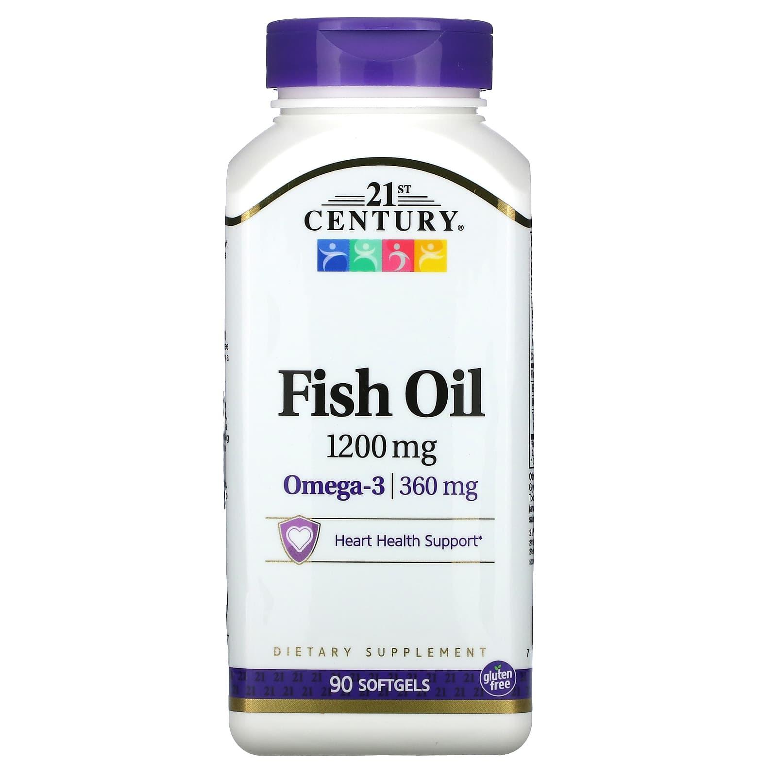 21st Century Fish Oil 1200 mg – Maximum Strength Softgels