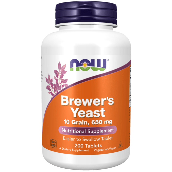 Now Foods Brewer's Yeast 650 mg 200 Tablets - 2410