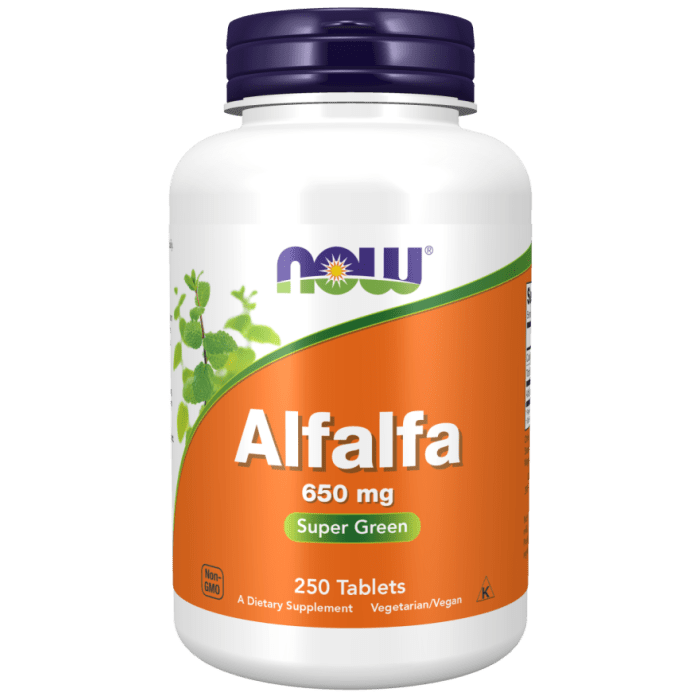 Now Foods Alfalfa 650 mg 250 Tablets - 2620