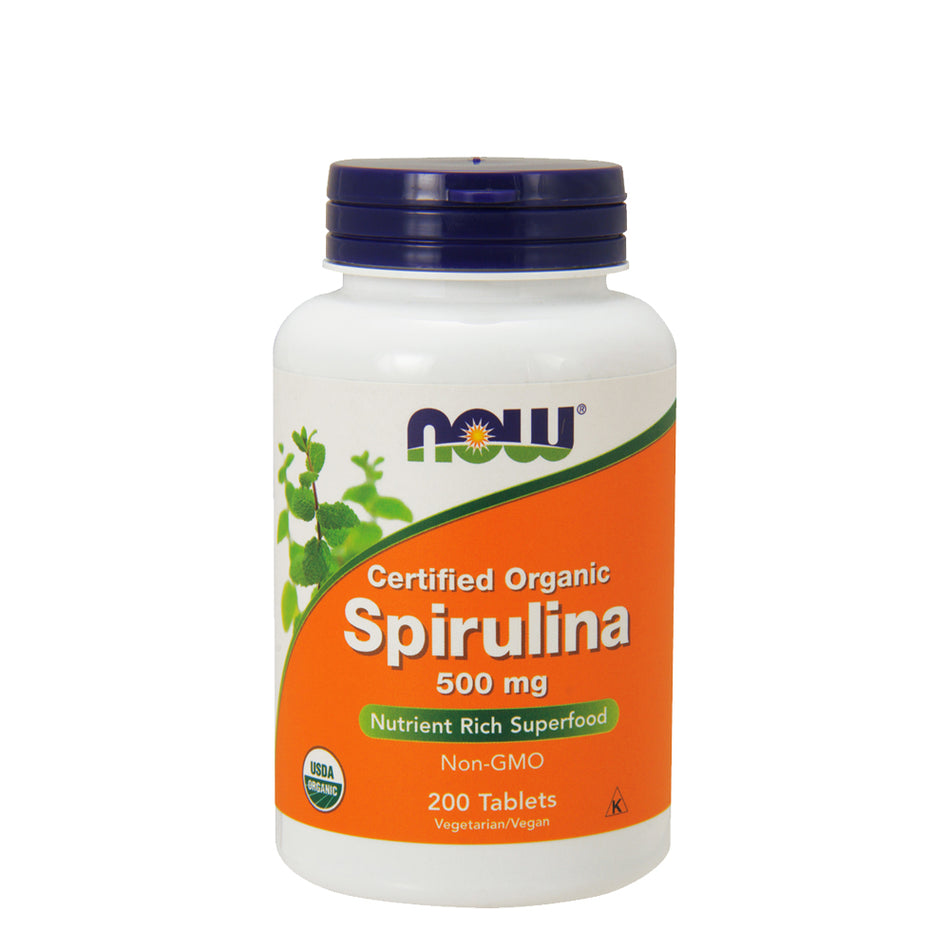 Now Foods Spirulina 500 mg Organic 200 Tablets - 2698