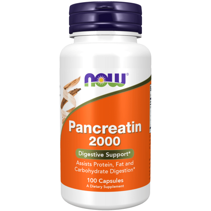 Now Foods Pancreatin 2000 100 Capsules - 2945