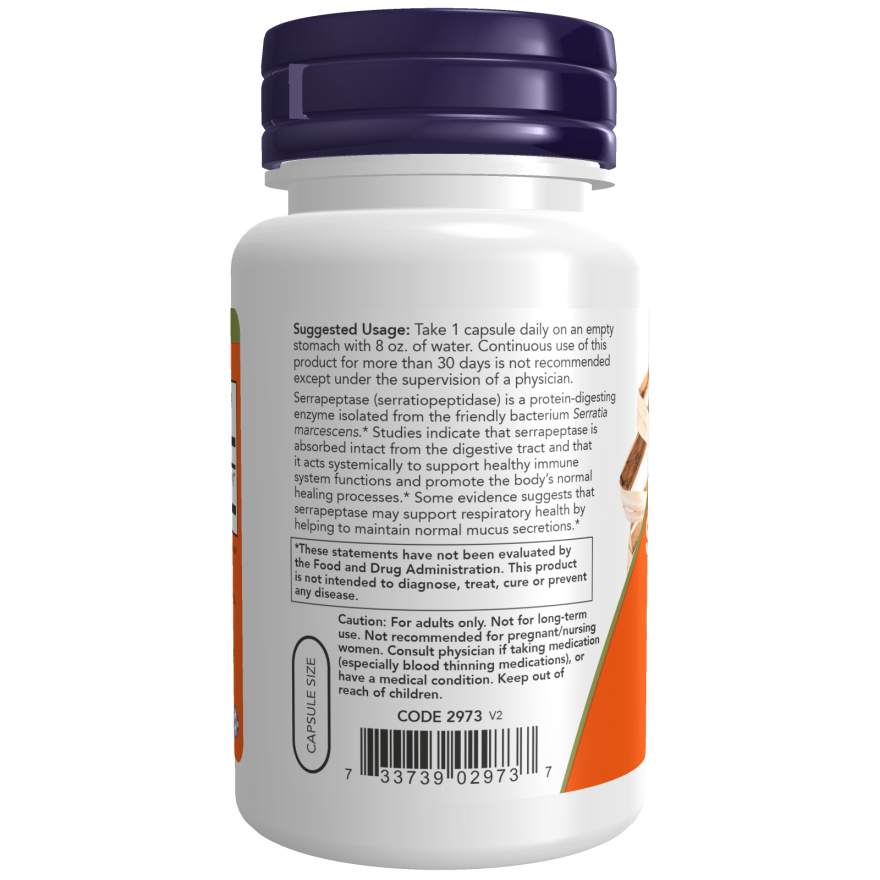 Now Foods Serrapeptase 60 Vcaps - 2973