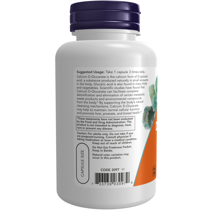 Now Foods Calcium D-Glucarate 500 mg 90 Vcaps - 3097