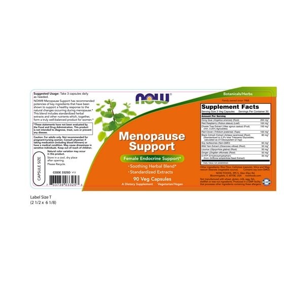 Now Foods Menopause Support 90 Vcaps - 3325 - 2 Pack