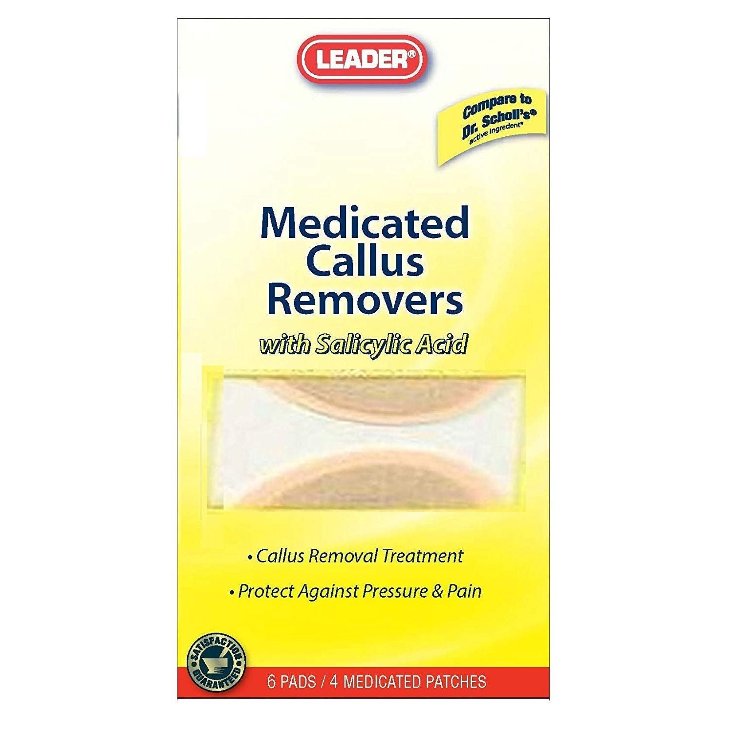 Leader(Tm) Callus Removers  Medicated Patches 4 Ct Plus 6 Protective Pads(Compare to Dr. Scholls)