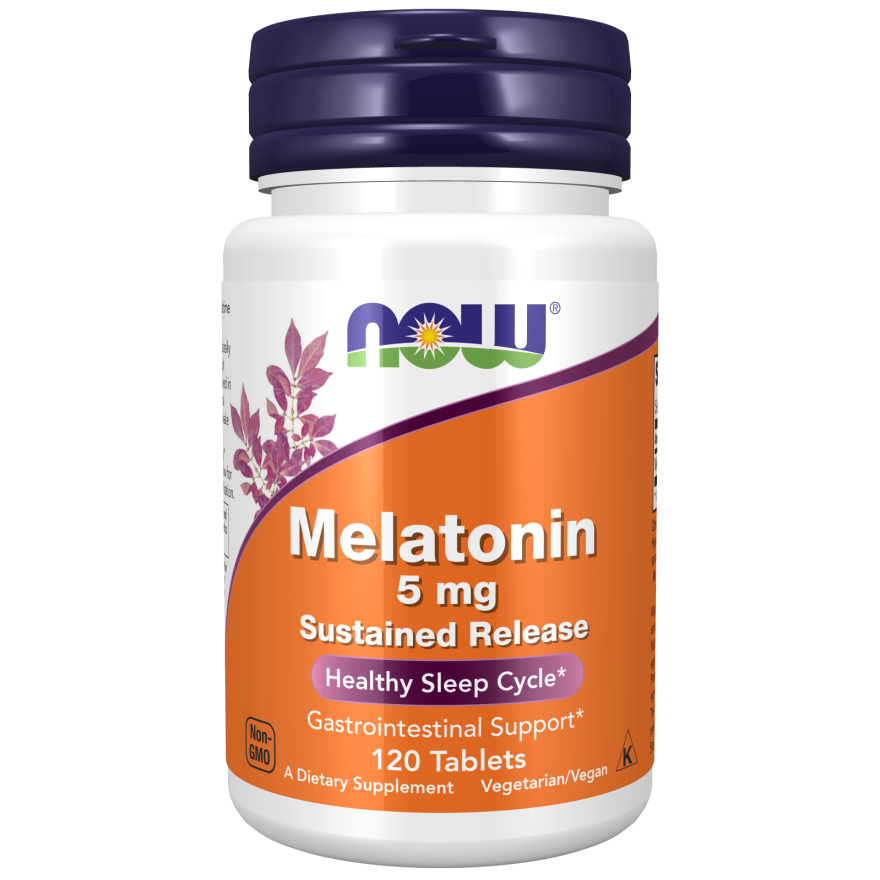 Now Foods Melatonin 5mg Sustained Release 120 Tablets - 3554