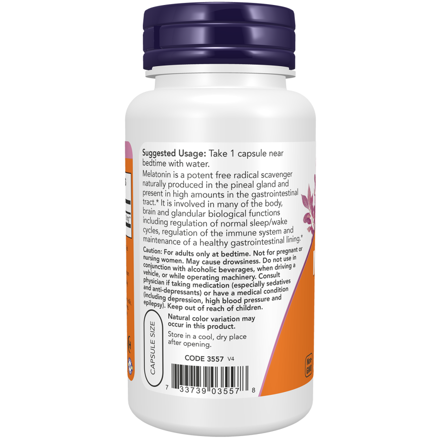 Now Foods Melatonin Extra Strength 10 mg 100 Vcaps - 3557