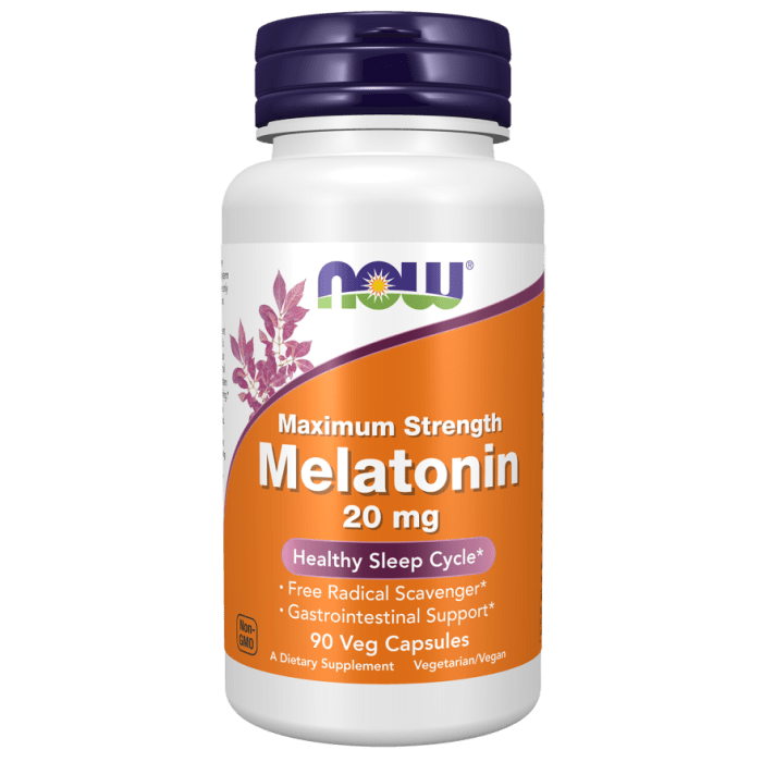 Now Foods Melatonin Maximum Strength 20mg 90 Vcaps - 3558