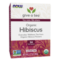 Now Real Tea Organically Hip Hibiscus 24 Tea Bags - 4238 - 2 Pack