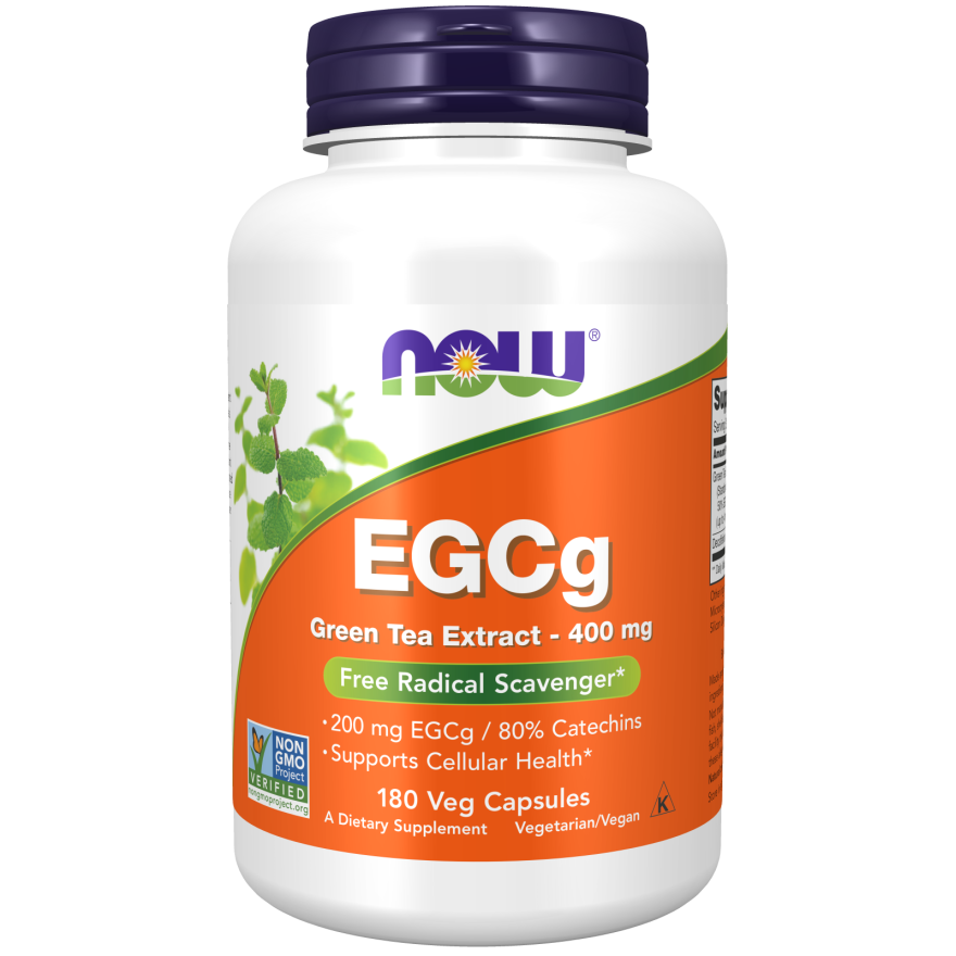 Now Foods EGCg Green Tea Extract 400 mg 180 Vcaps - 4757 - 3 Pack