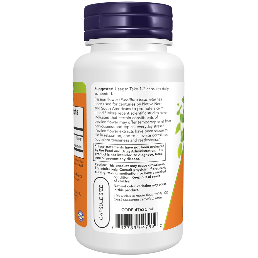 Now Foods Passion Flower 350 mg 90 Vcaps - 4763