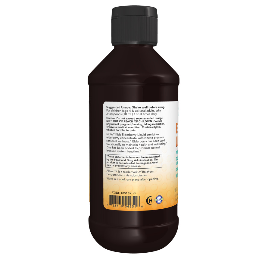 Now Foods Elderberry Liquid for Kids 8oz - 4851