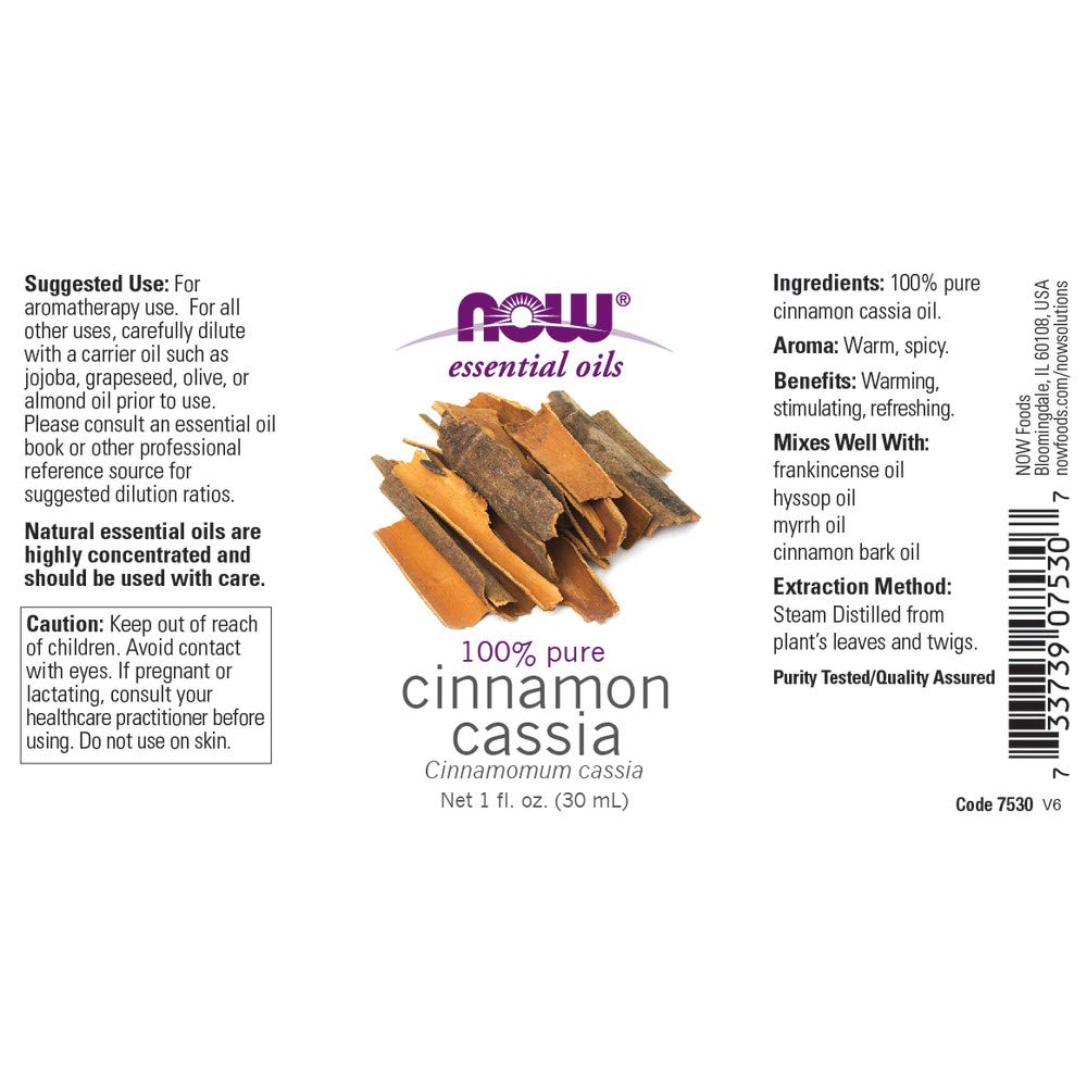 Now Essential Oils Cinnamon Cassia Oil 1oz - 7530 - 2 Pack