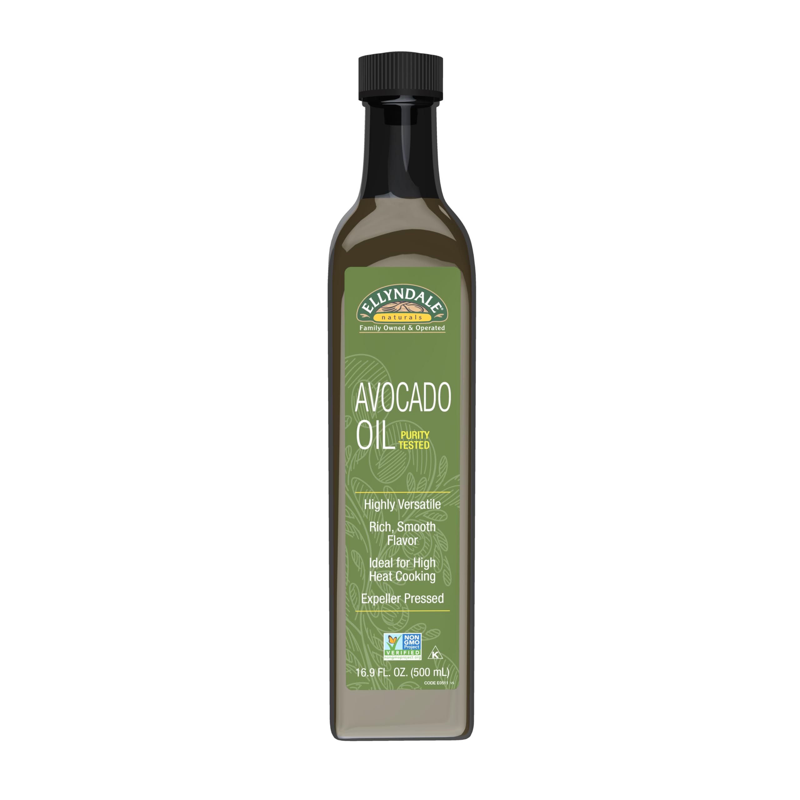 Now Real Foods Ellyndale Avocado Cooking Oil in Glass Bottle 16.9 Oz - E0511