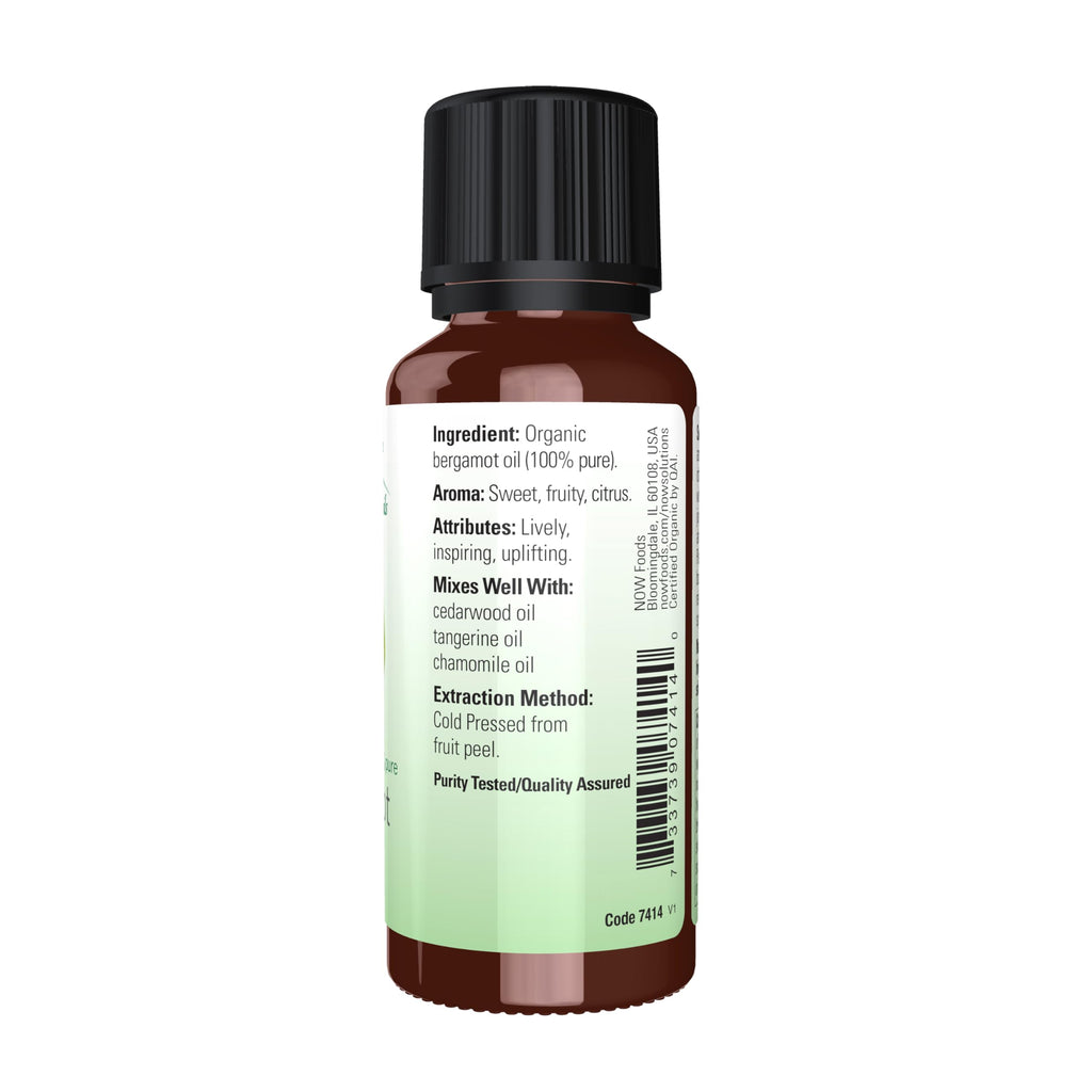 Now Essentiel Oils Bergamot Oil Organic 1 Oz - 7414