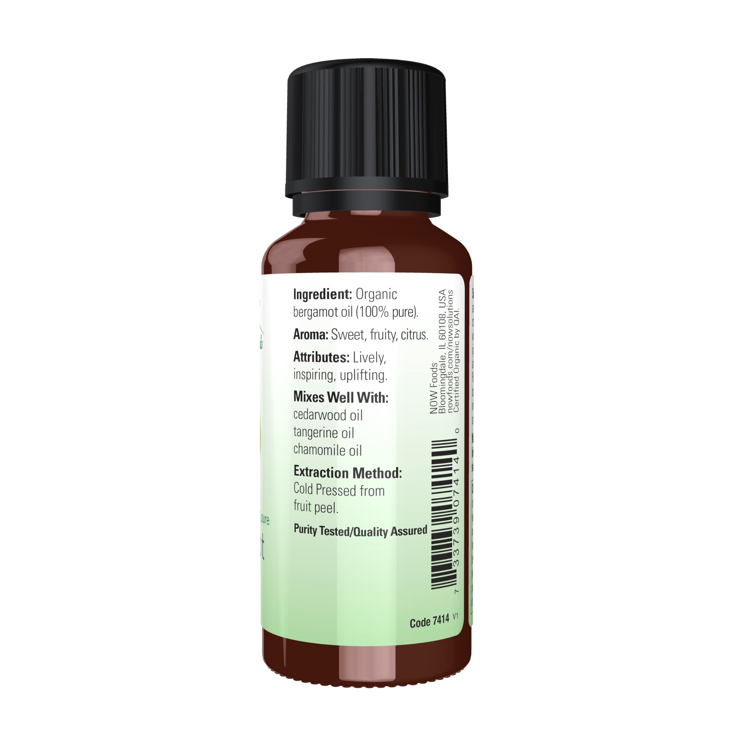 Now Essentiel Oils Bergamot Oil Organic 1 Oz - 7414