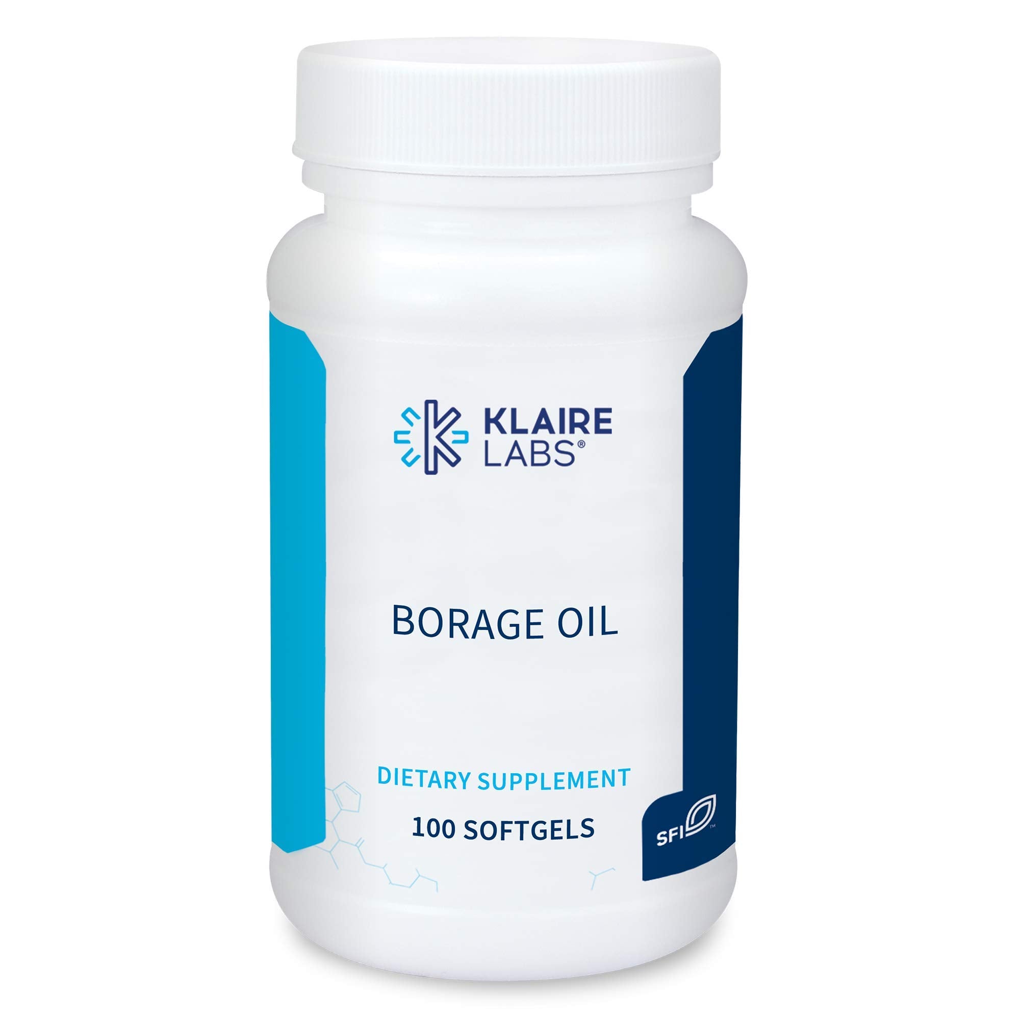 Klaire Labs Borage Oil 1,000 mg 100 Softgels