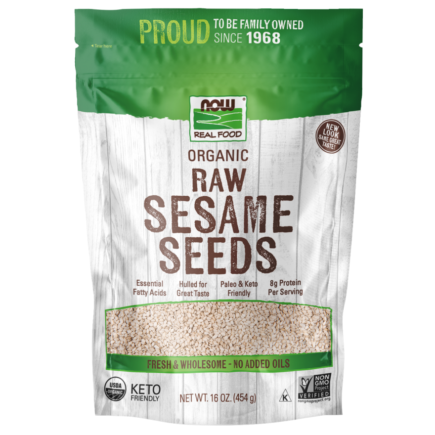Now Real Food Sesame Seeds Organic 16oz - 7035