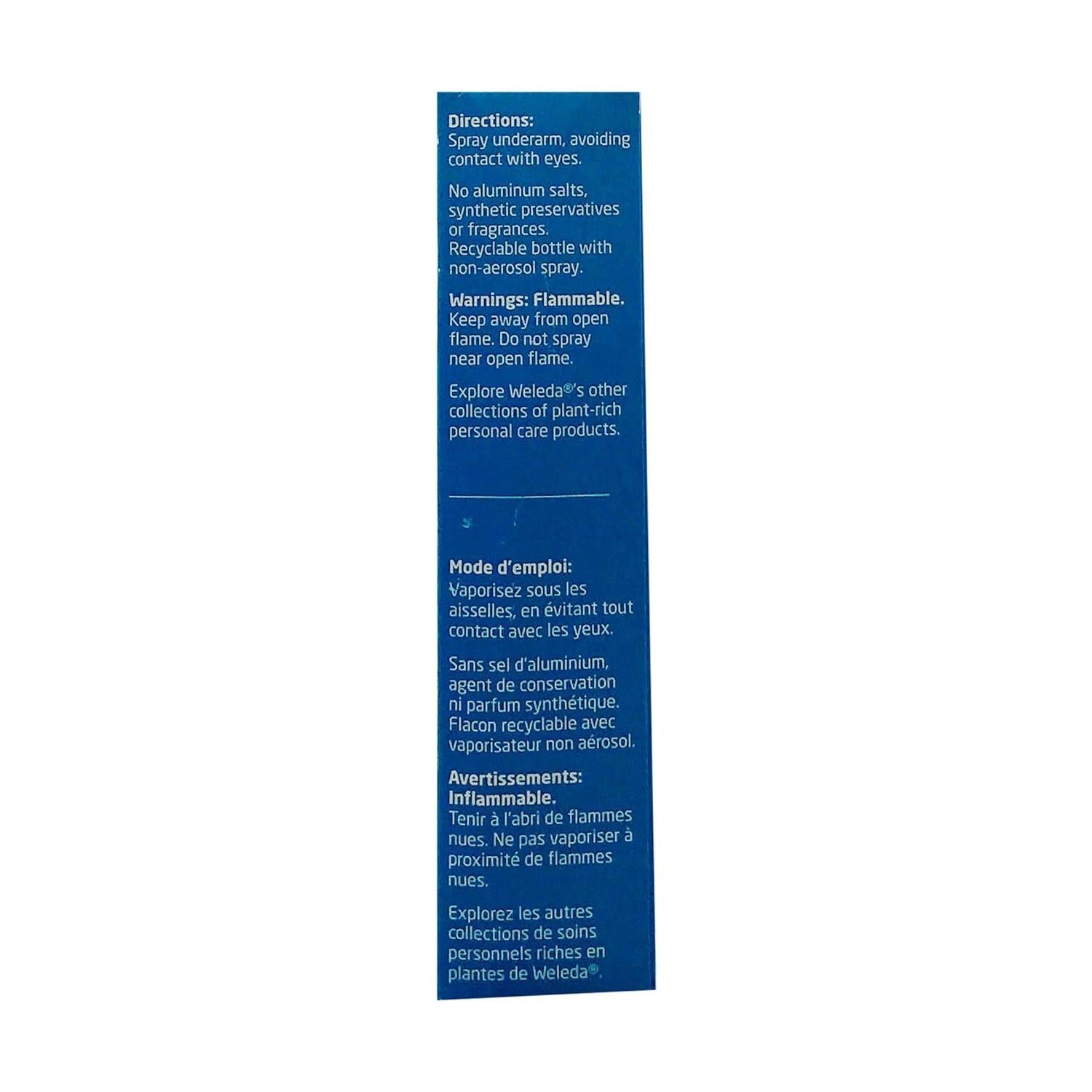 Weleda Sage Deodorant Spray 3.4 oz