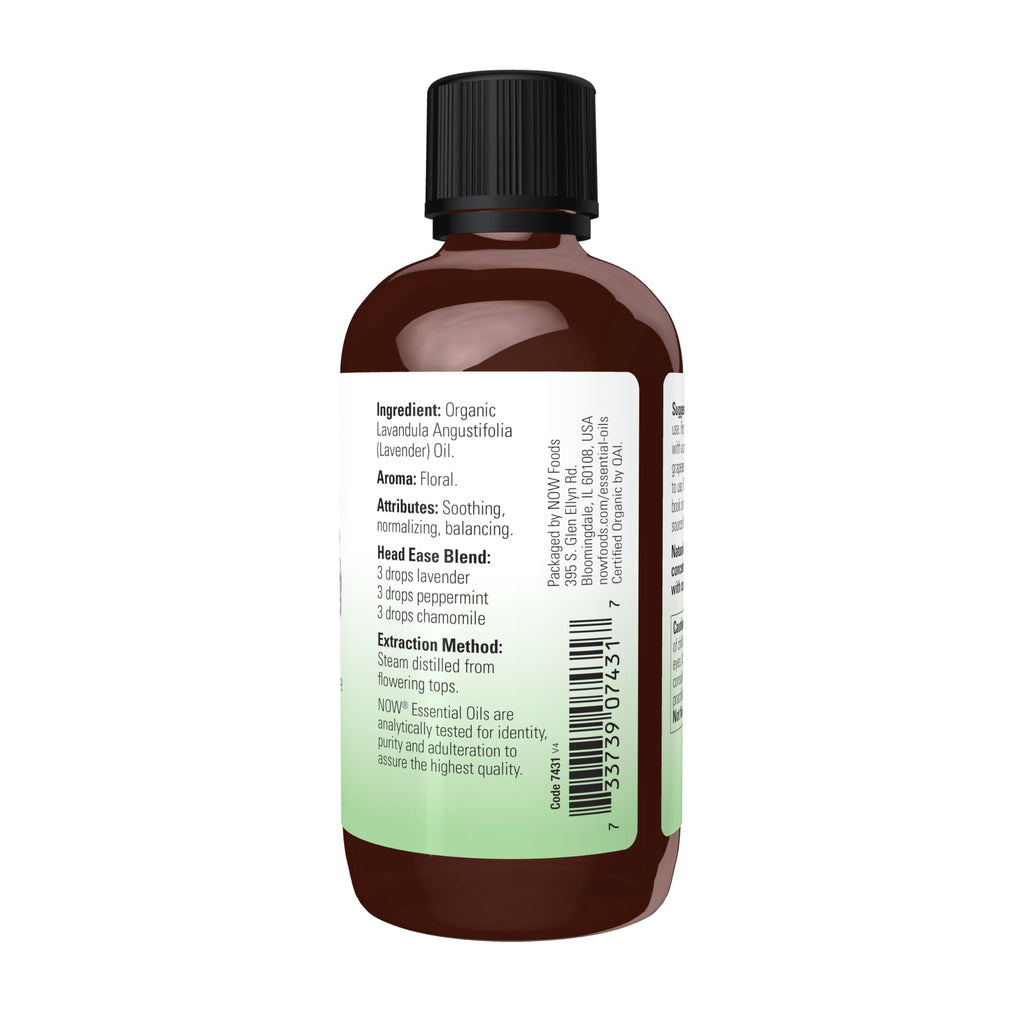 Now Organic Essential Oils Lavender Oil 4oz - 7431