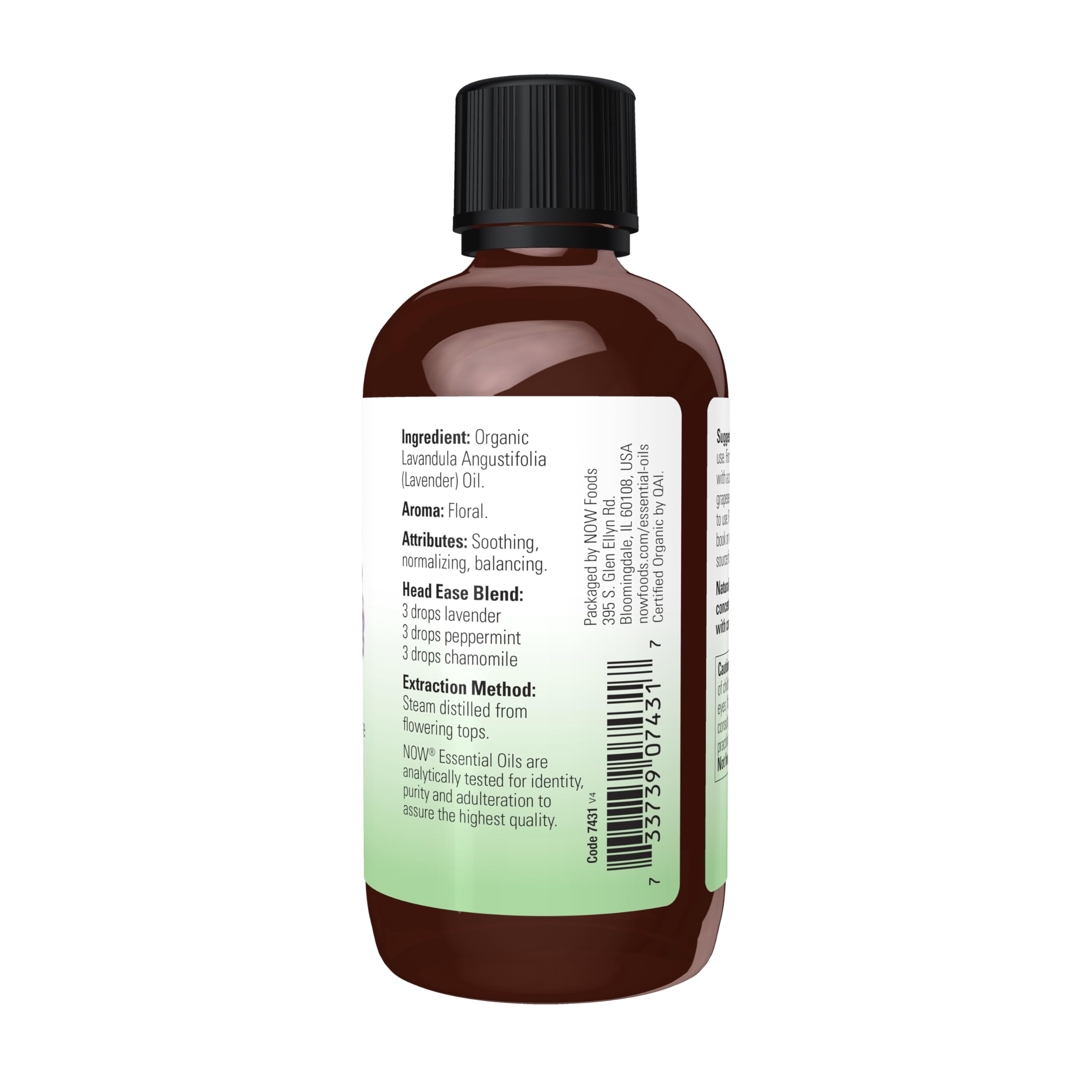 Now Organic Essential Oils Lavender Oil 4oz - 7431