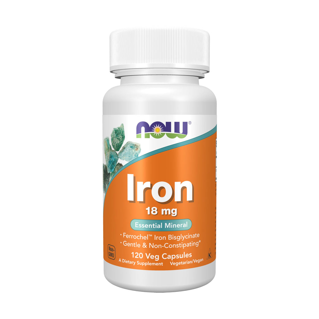 Now Foods Iron 18 mg 120 Vcaps - 1443 - 4 Pack