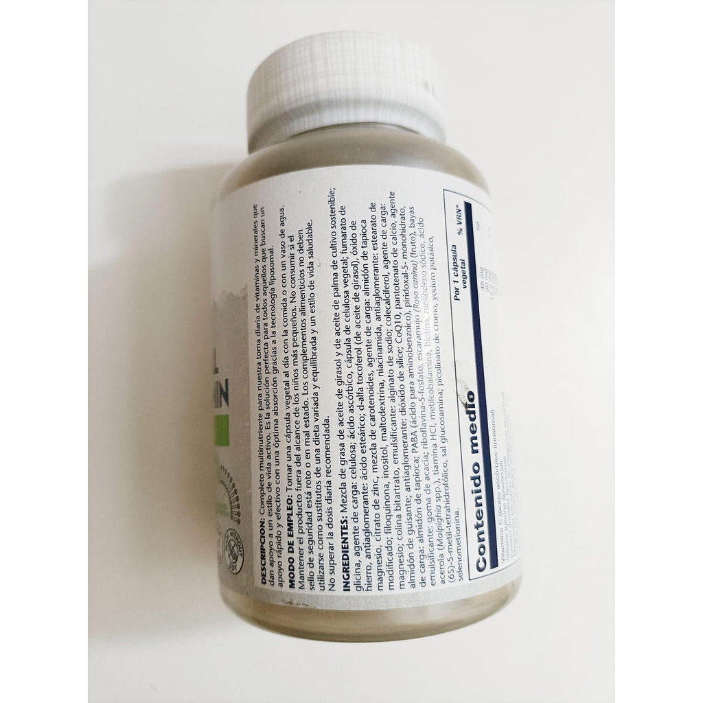 SOLARAY Liposomal Multivitamin for Men & Women, High Potency, Enhanced Absorption Vitamin C, Vitamin D, Biotin, Methyl B-12, Odor Neutral & Gentle Digestion, 30 Servings, 60 VegCaps