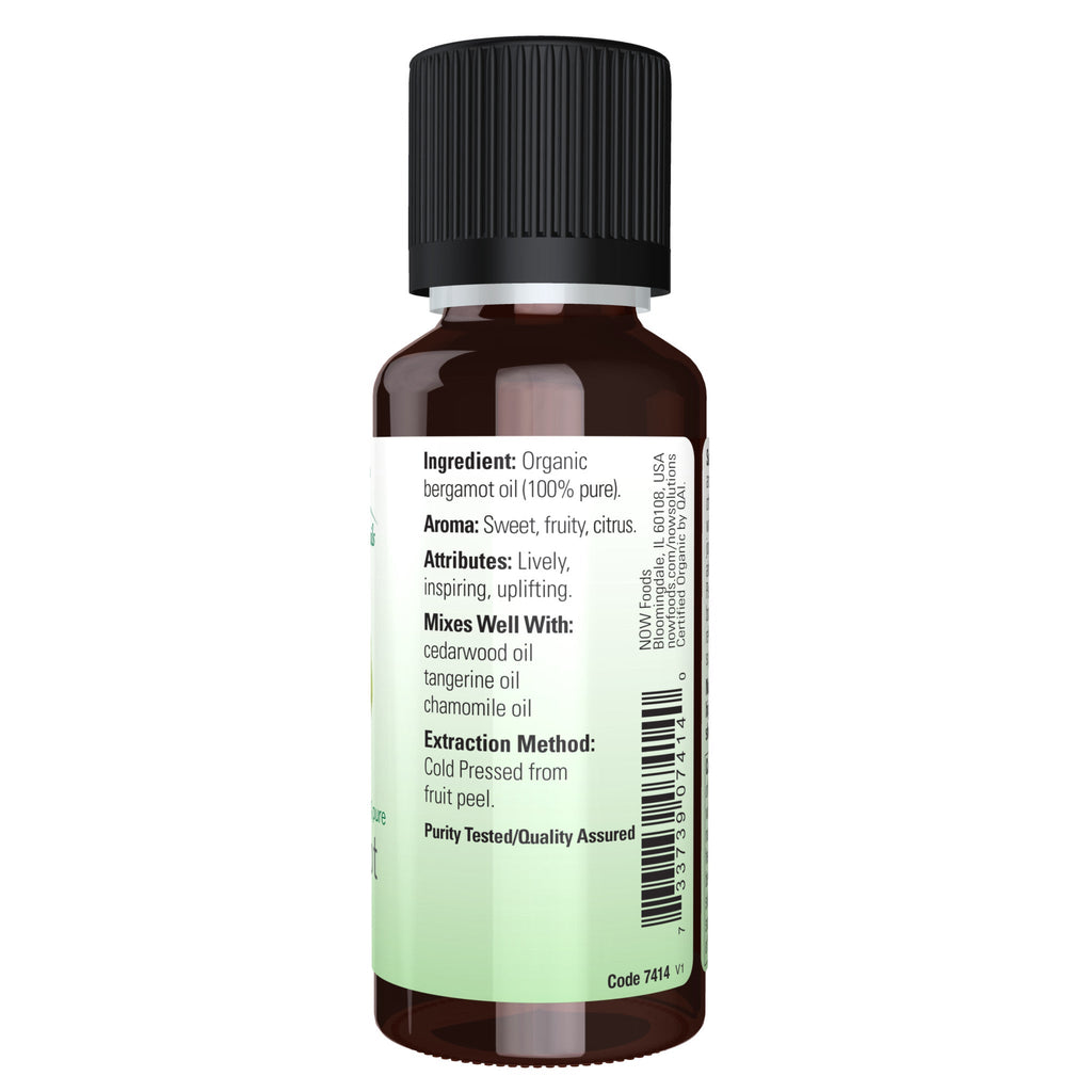 Now Essentiel Oils Bergamot Oil Organic 1 Oz - 7414