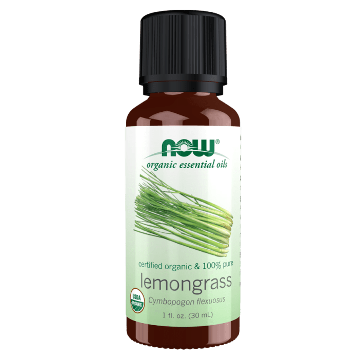 Now Organic Essential Oils Lemongrass Organic 1oz - 7415