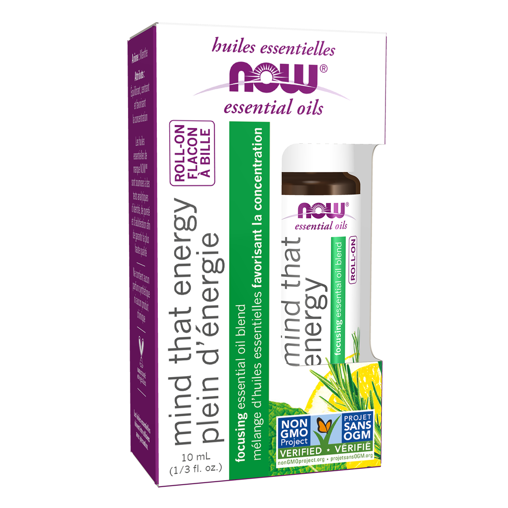 Now Essential Oils Mind That Energy Essential Oil Blend Roll-On 10ml - 7903