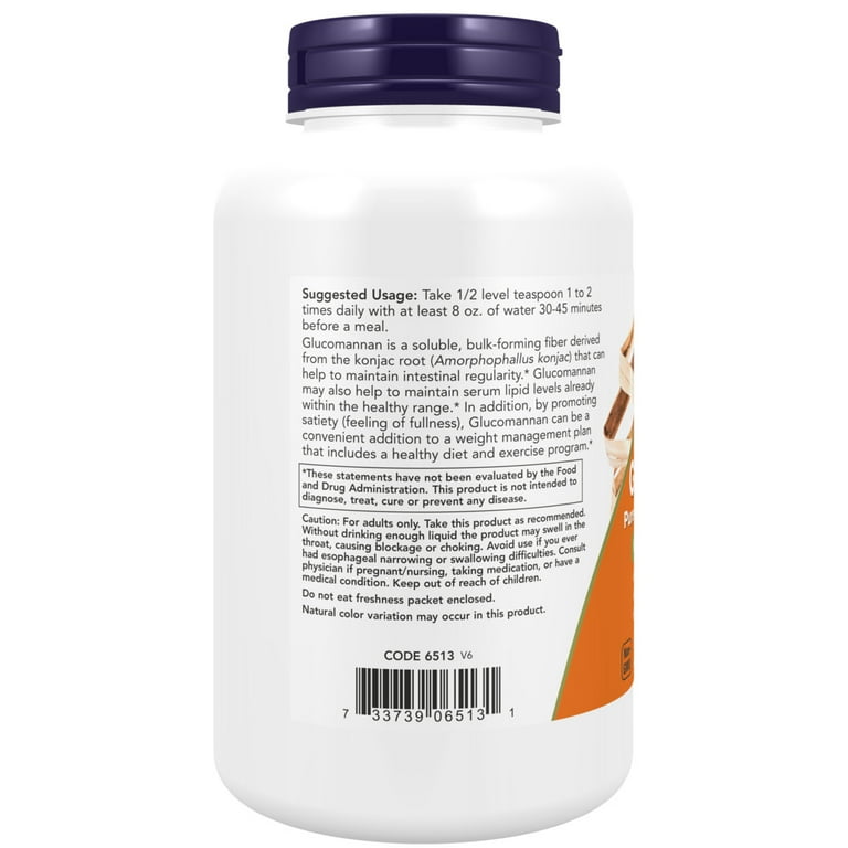Now Foods Glucomannan Pure Powder 8oz - 6513 - Walmart Only