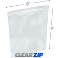 Clear 2 Mil Zip Lock Bags (8x10 inch, 1000 Count)