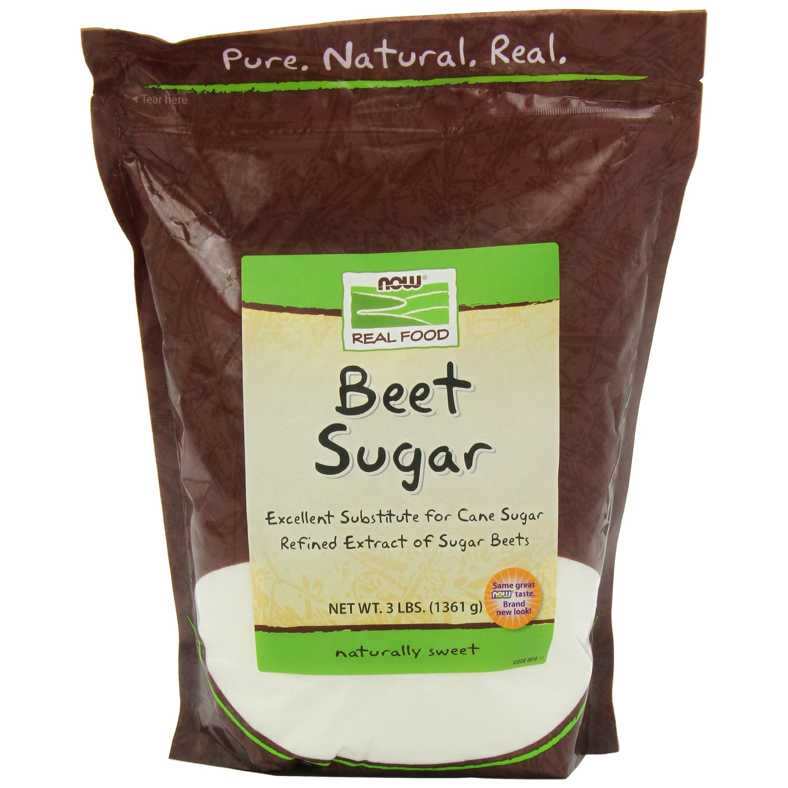 Now Real Food Beat Sugar Organic 3 Pounds - 6910 - 2 Pack