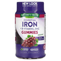 Nature's Truth Essential Iron + B-Vitamins & Zinc Vegan Gummies - Natural Grape Flavor 60ct