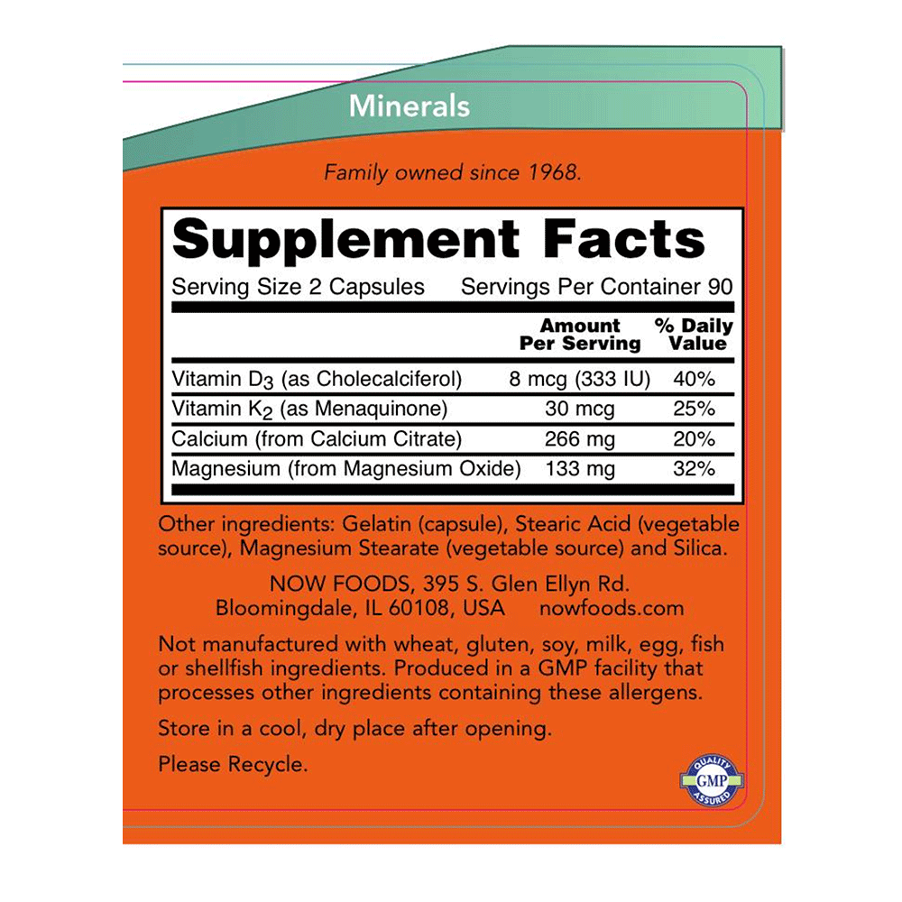 Now Foods Cal-Mag DK 180 Capsules - 1267