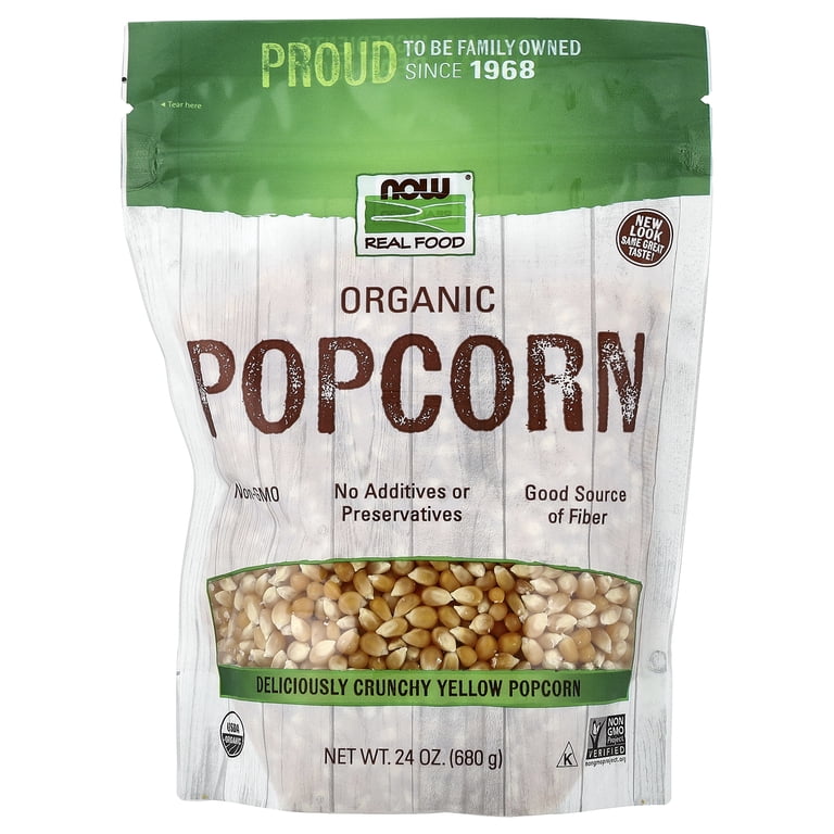 Now Real Food Popcorn Organic 24oz - 6306 - 2 Pack