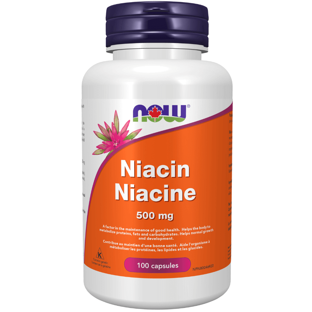 Now Foods Niacin 500 mg 100 Capsules - 0481 - 4 Pack