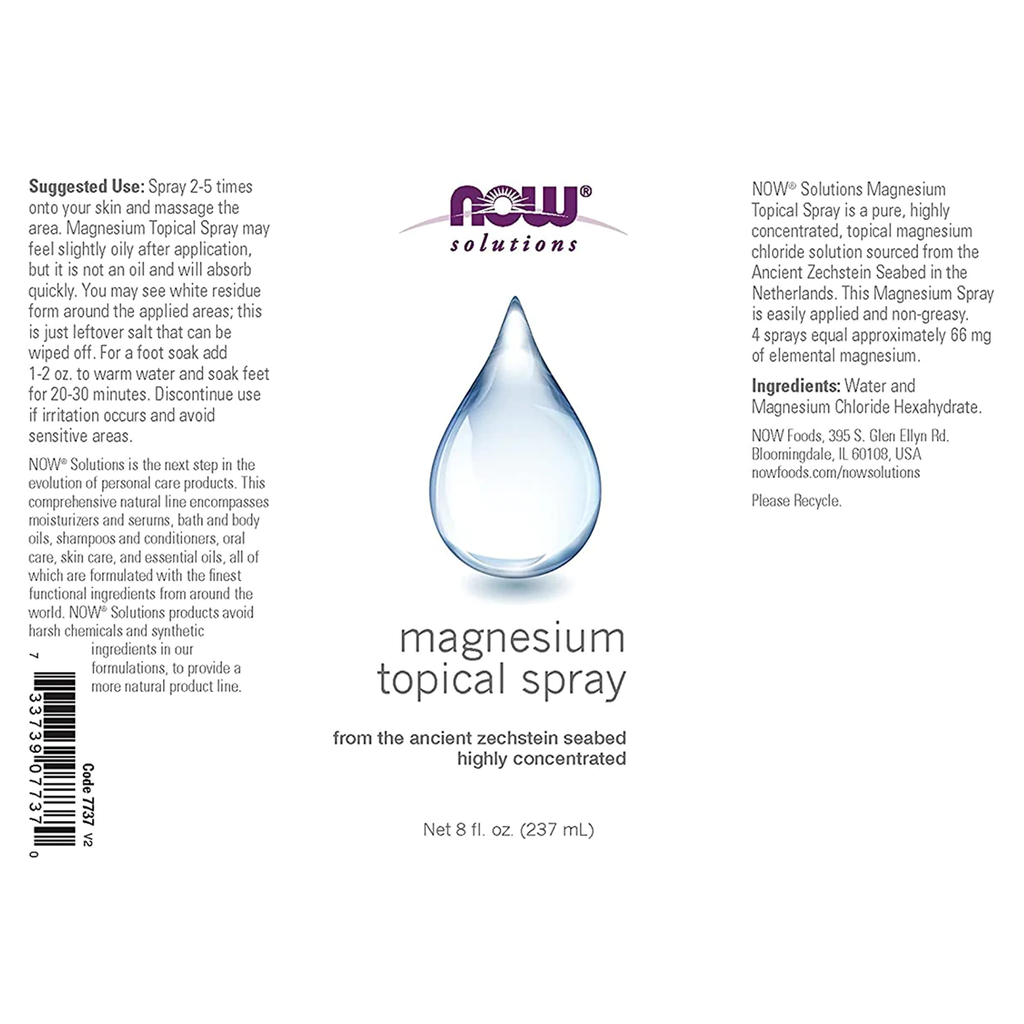 Now Solutions Magnesium Topical Spray 8oz - 7737